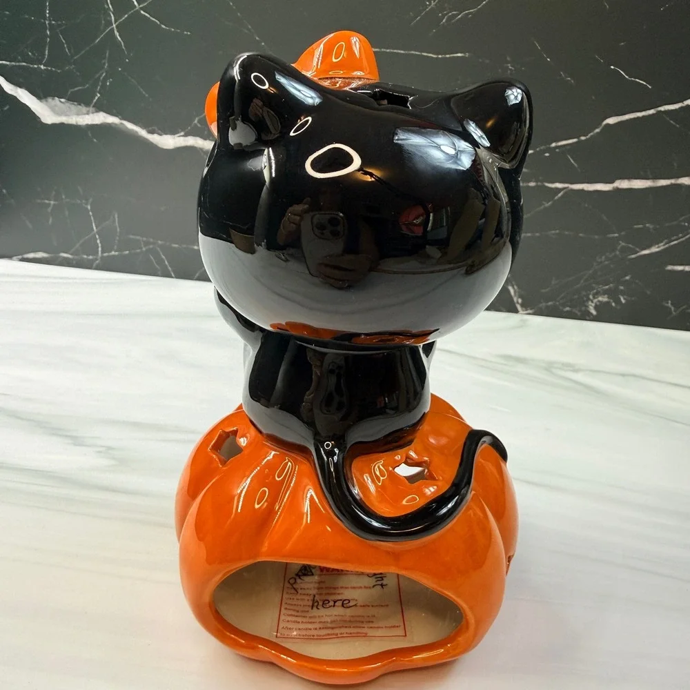 Sanrio Hello Kitty Blue Sky Clayworks Halloween Pumpkin Tea Light Holder 2025
